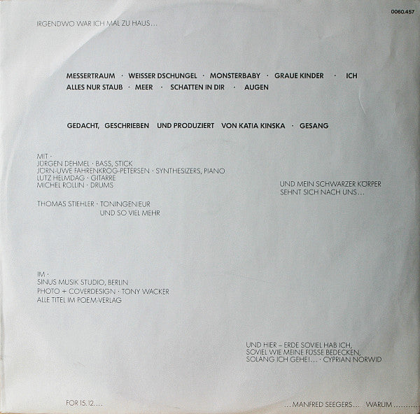 Katia* : Alles Nur Staub (LP, Album)