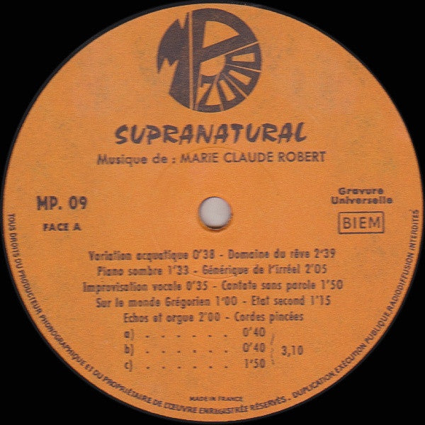 Marie-Claude Robert : Supranatural (LP)