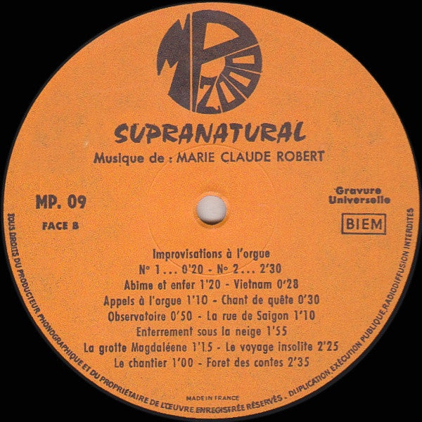 Marie-Claude Robert : Supranatural (LP)