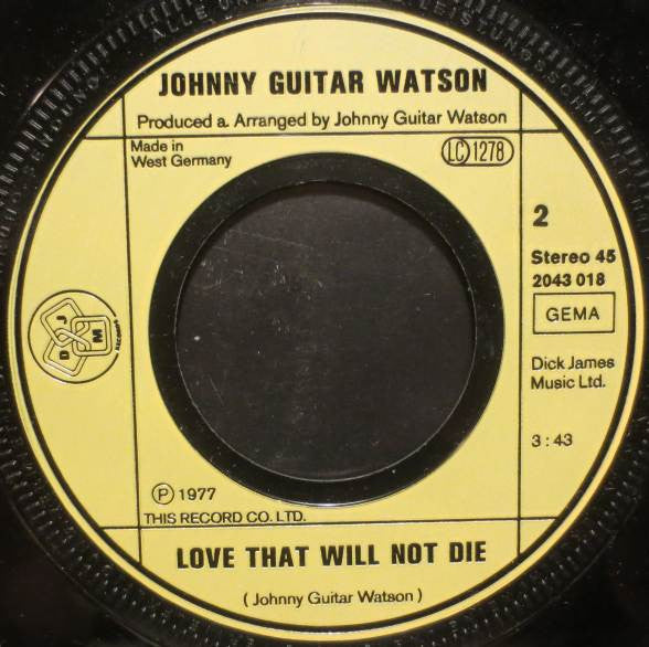 Johnny Guitar Watson : It's A Damn Shame (7", Single)