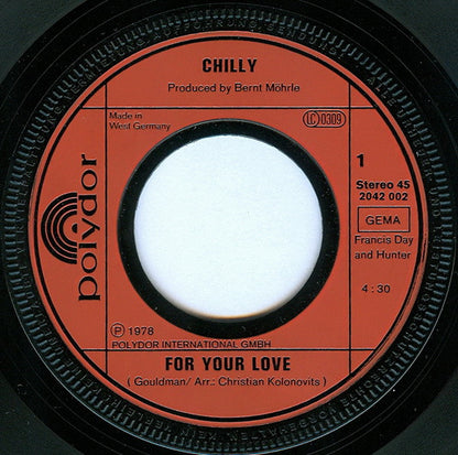 Chilly : For Your Love (7", Single)