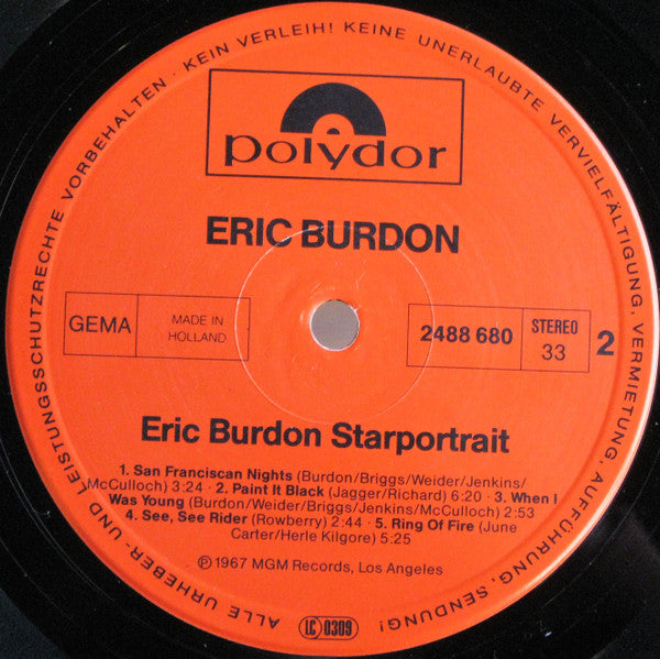 Eric Burdon : Starportrait (2xLP, Comp, RE + Box)