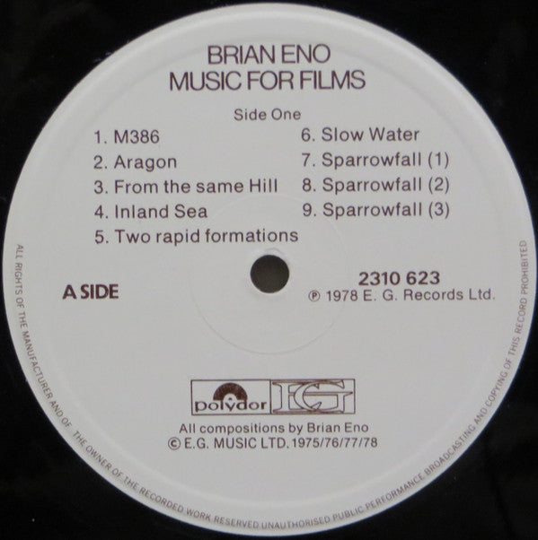 Brian Eno : Music For Films (LP, Album)
