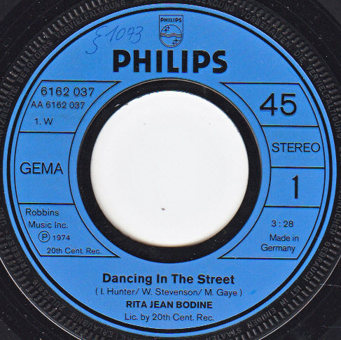 Rita Jean Bodine : Dancing in The Street (7", Single)