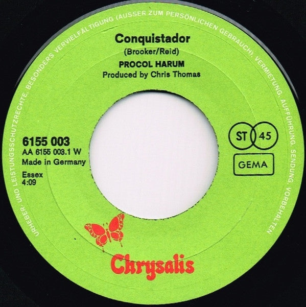 Procol Harum : Conquistador (7", Single)