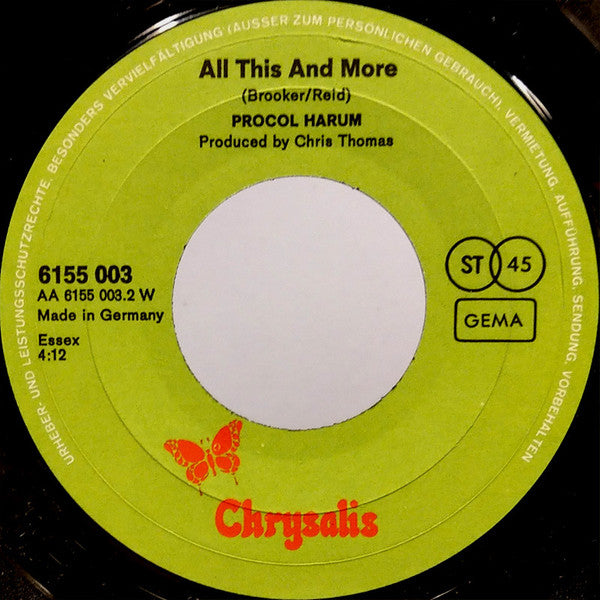 Procol Harum : Conquistador (7", Single)