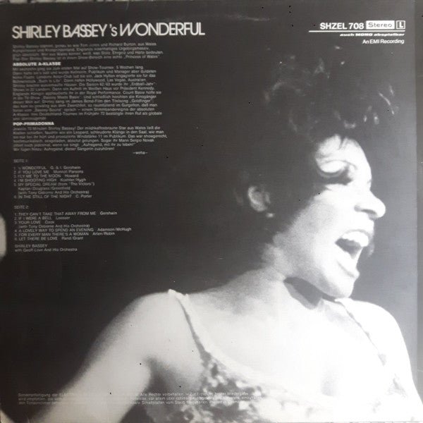 Shirley Bassey : 'S Wonderful (LP, Comp, RE)