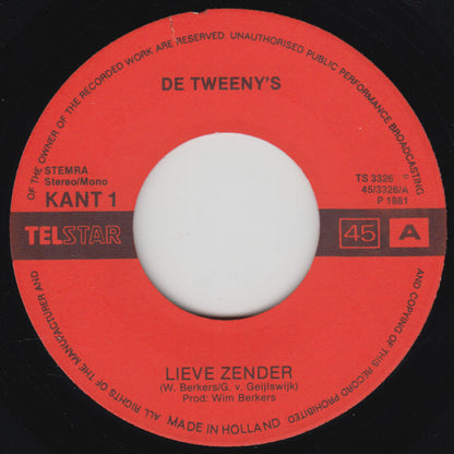 The Tweeny's : Lieve Zender (7", Single)