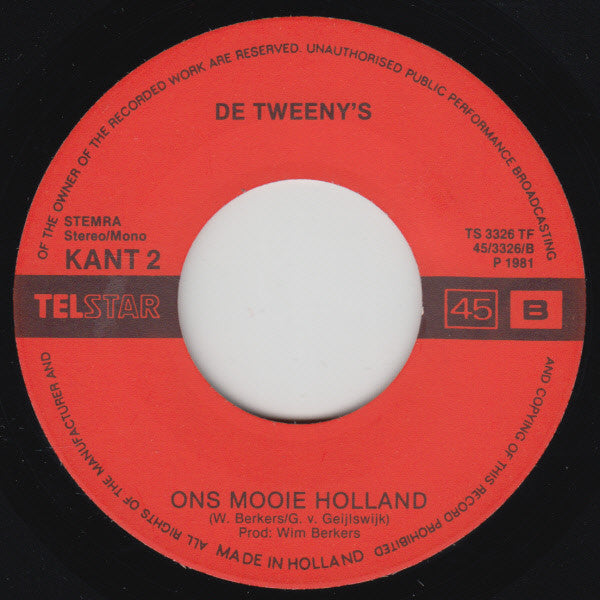 The Tweeny's : Lieve Zender (7", Single)