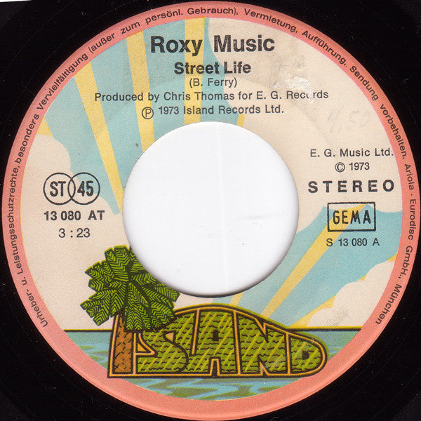 Roxy Music : Street Life / Hula-Kula (7", Single)