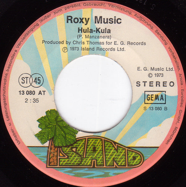 Roxy Music : Street Life / Hula-Kula (7", Single)