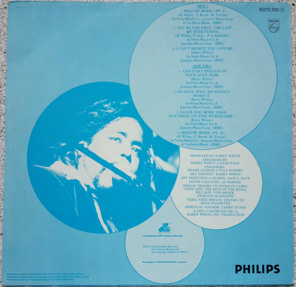 Barry White : Can't Get Enough (LP, Album)