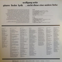 Wolfgang Seitz : ...Nicht Diese Eine Andere Liebe (LP)