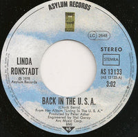 Linda Ronstadt : Back In The USA (7", Single)