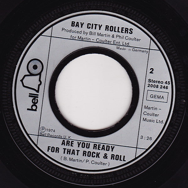 Bay City Rollers : Shang-A-Lang (7", Single)