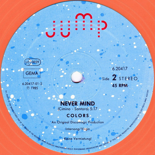 Colors (2) : Never Mind (12", Ora)