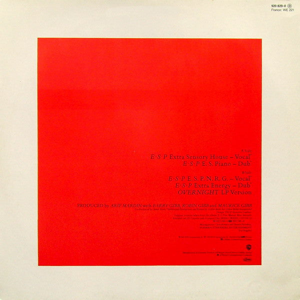 Bee Gees : E·S·P Arthur Baker Remixes (12", Maxi, Ltd)