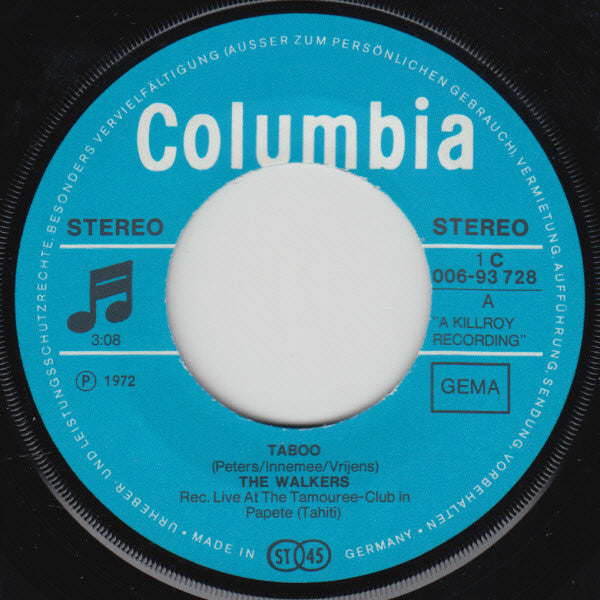 The Walkers (2) : Taboo (7", Single)
