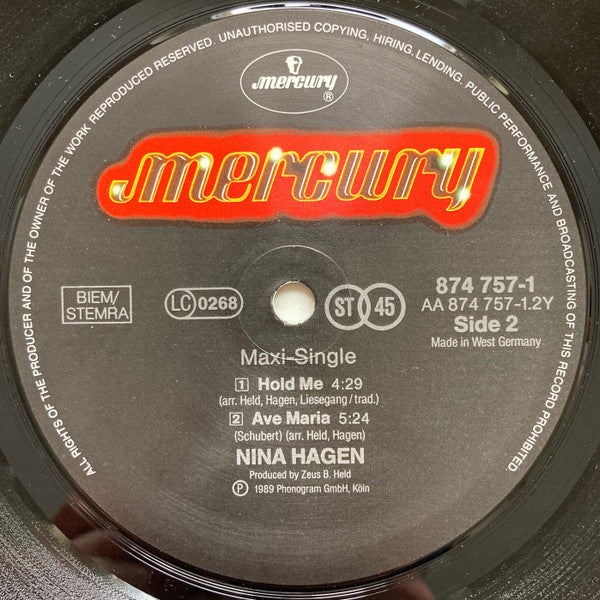 Nina Hagen : Michail, Michail (Gorbachev Rap) / Hold Me (12", Maxi)
