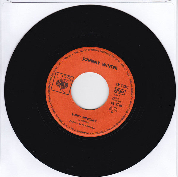 Johnny Winter : Boney Moroney (7", Single)