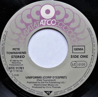 Pete Townshend : Uniforms (7", Single)