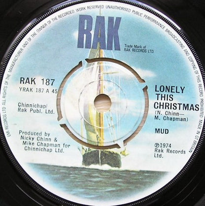 Mud : Lonely This Christmas (7", Single)