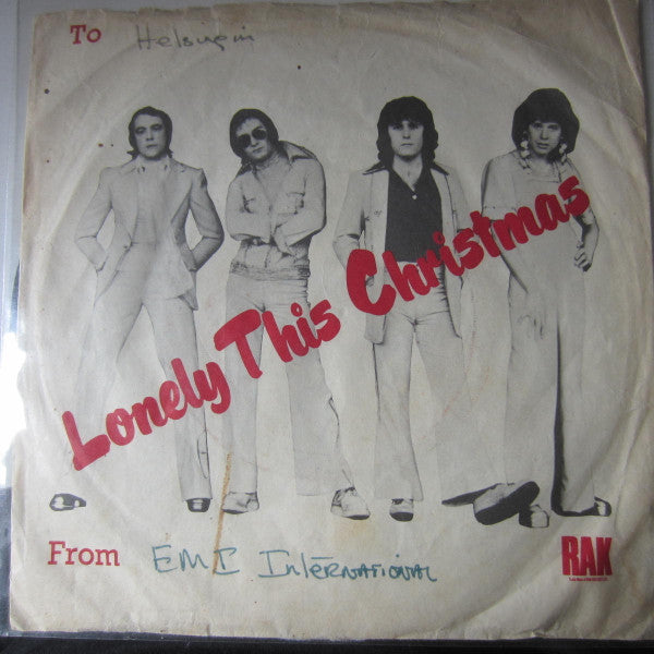 Mud : Lonely This Christmas (7", Single)
