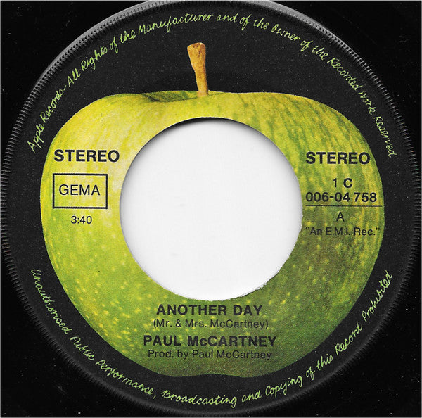 Paul McCartney : Another Day / Oh Woman Oh Why (7", Single)