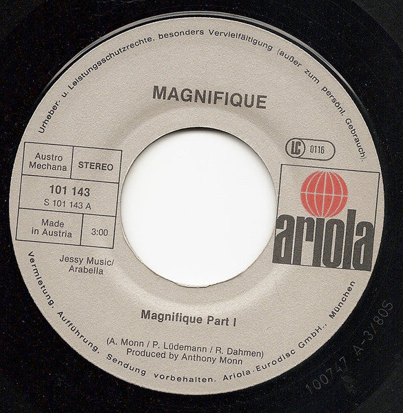 Magnifique : Magnifique (Part 1 & 2) (7", Single)