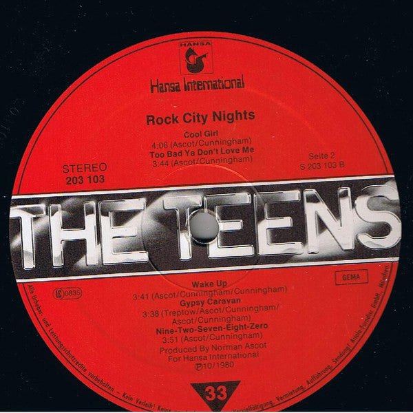 The Teens : Rock City Nights (LP, Album)