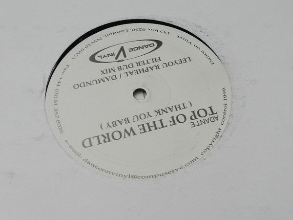 Adant'e : Top Of The World (Thank You Baby) (12")
