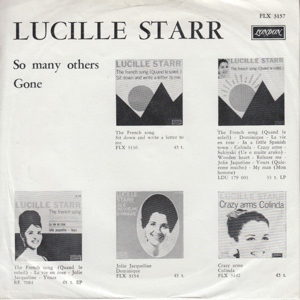 Lucille Starr : So Many Others  / Gone (7", Single)