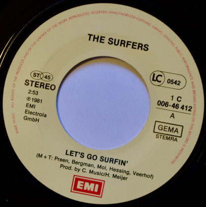 The Surfers : Let's Go Surfin'  (7", Single)
