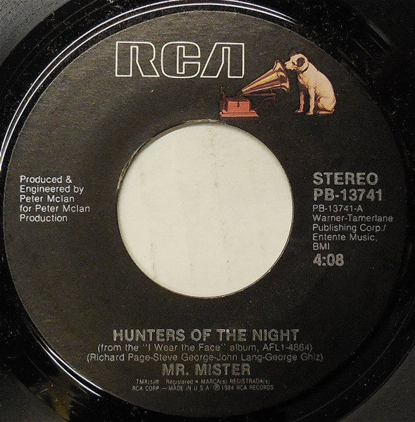 Mr. Mister : Hunters Of The Night (7", Single)