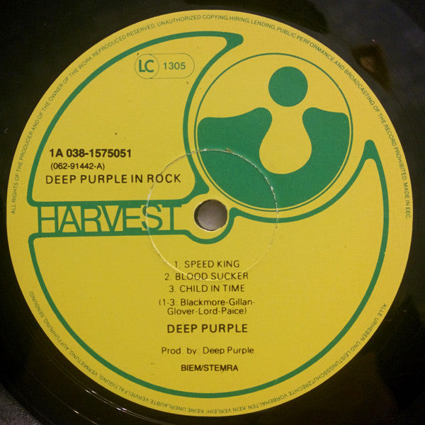 Deep Purple : Deep Purple In Rock (LP, Album, RE)