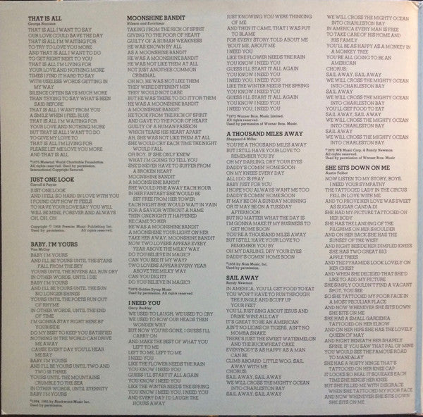 Nilsson* : ...That's The Way It Is (LP, Album, Gat)