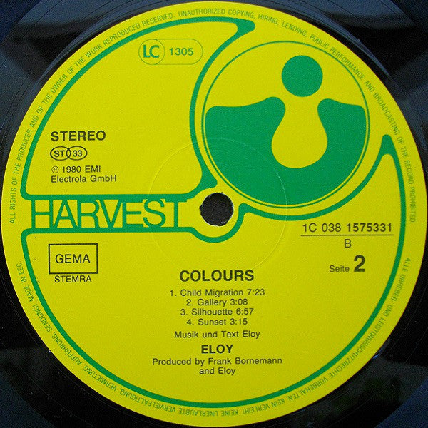 Eloy : Colours (LP, Album, RE)