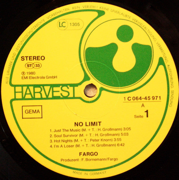 Fargo (3) : No Limit (LP, Album, RE)