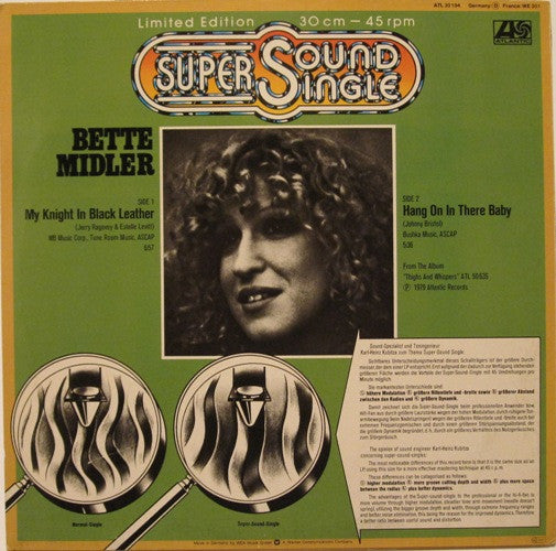 Bette Midler : My Knight In Black Leather (12", Single, Ltd)