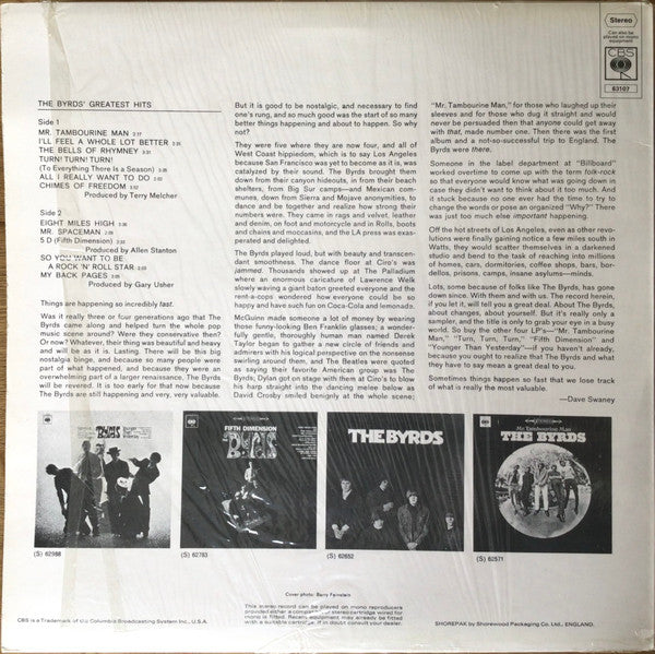 The Byrds : The Byrds' Greatest Hits (LP, Comp, RE)