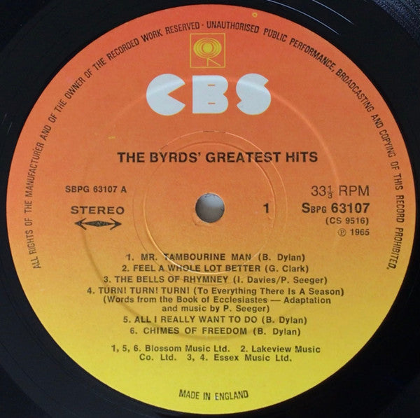 The Byrds : The Byrds' Greatest Hits (LP, Comp, RE)