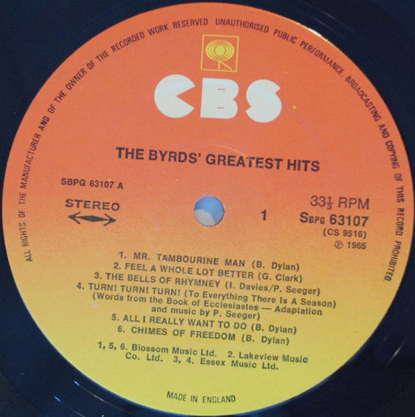 The Byrds : The Byrds' Greatest Hits (LP, Comp, RE)