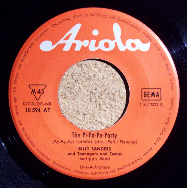 Billy Sanders : The Pi-Pa-Po-Party (7", Single)