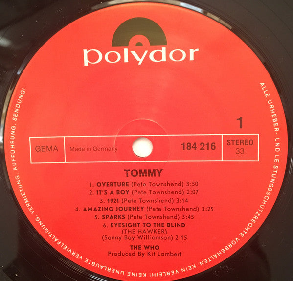 The Who : Tommy (2xLP, Album, RE, Tri)