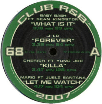 Various : Club R&B 68 (12", Comp, Promo, Unofficial)