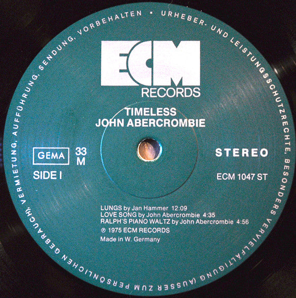 John Abercrombie, Jan Hammer, Jack De Johnette* : Timeless (LP, Album, RE, RP)