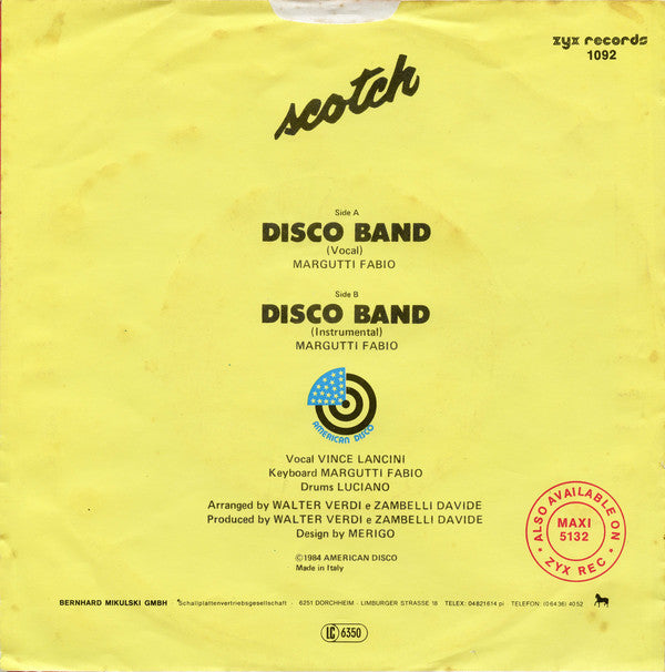 Scotch : Disco Band (7", Single)
