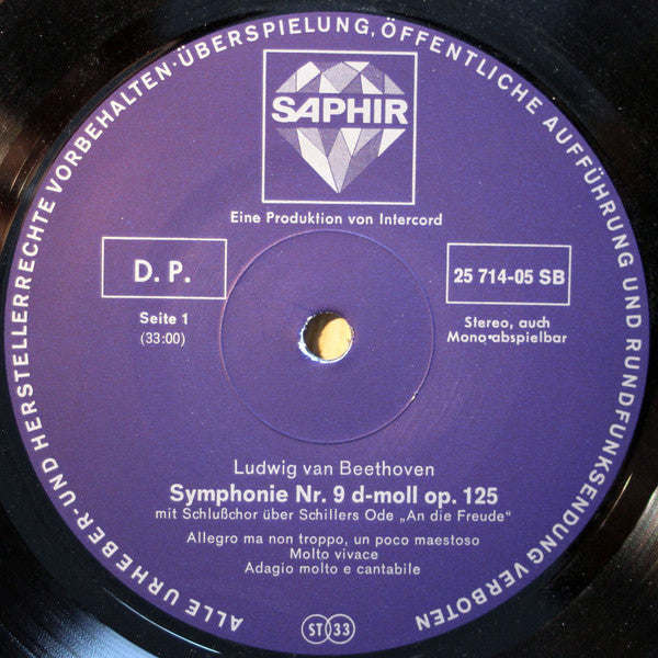 Ludwig van Beethoven, Cathleen McHill, Anne Linden, John F. Peterson, David Moorfield, New Classical Philharmony, George Randolph Warren : 9. Symphonie (D-Moll Op. 125 Mit Schlußchor Über Schillers Ode »An Die Freude«) (LP)