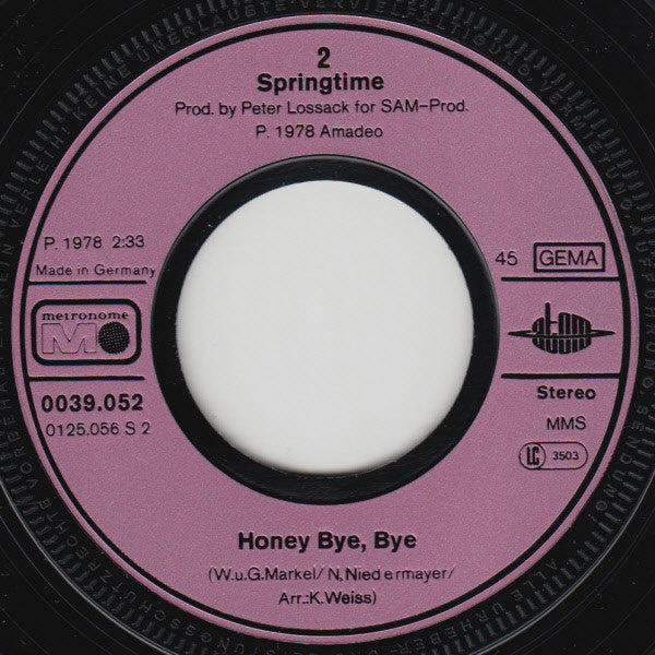 Springtime (3) : Mrs. Caroline Robinson (7", Single)