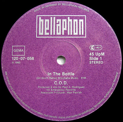 C.O.D. : In The Bottle (Special Remix) (12", Maxi)